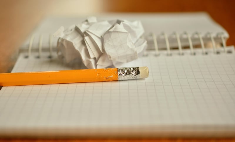 Notebook with creative ideas